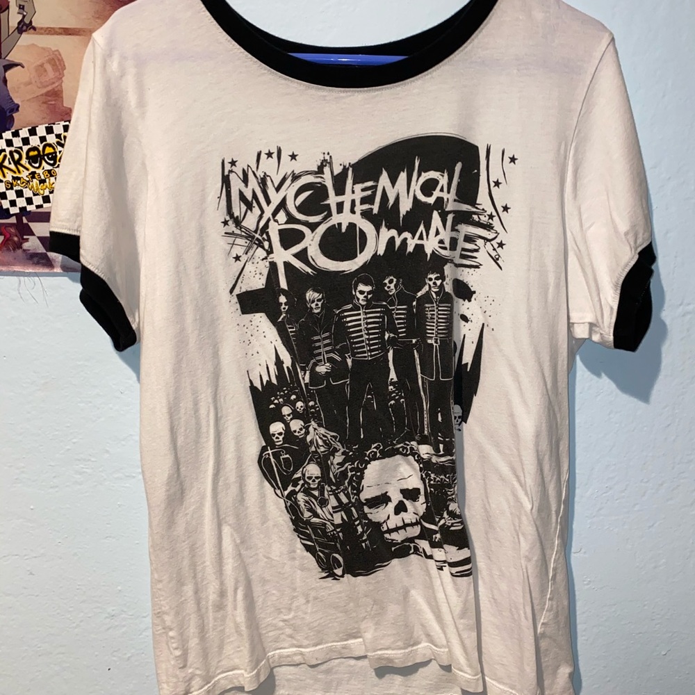 My Chemical Romance white ringer tee